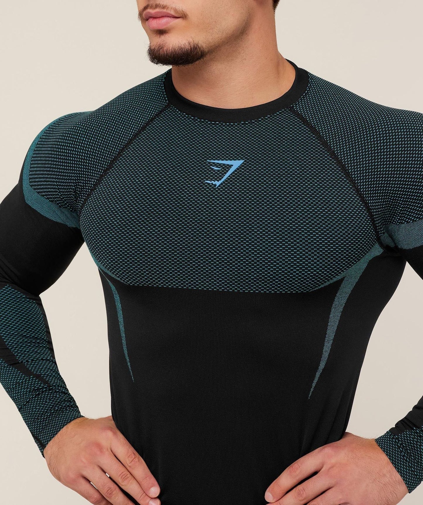 GYMSHARK/ONYX5 Long-Sleeve Compression Training Shirt